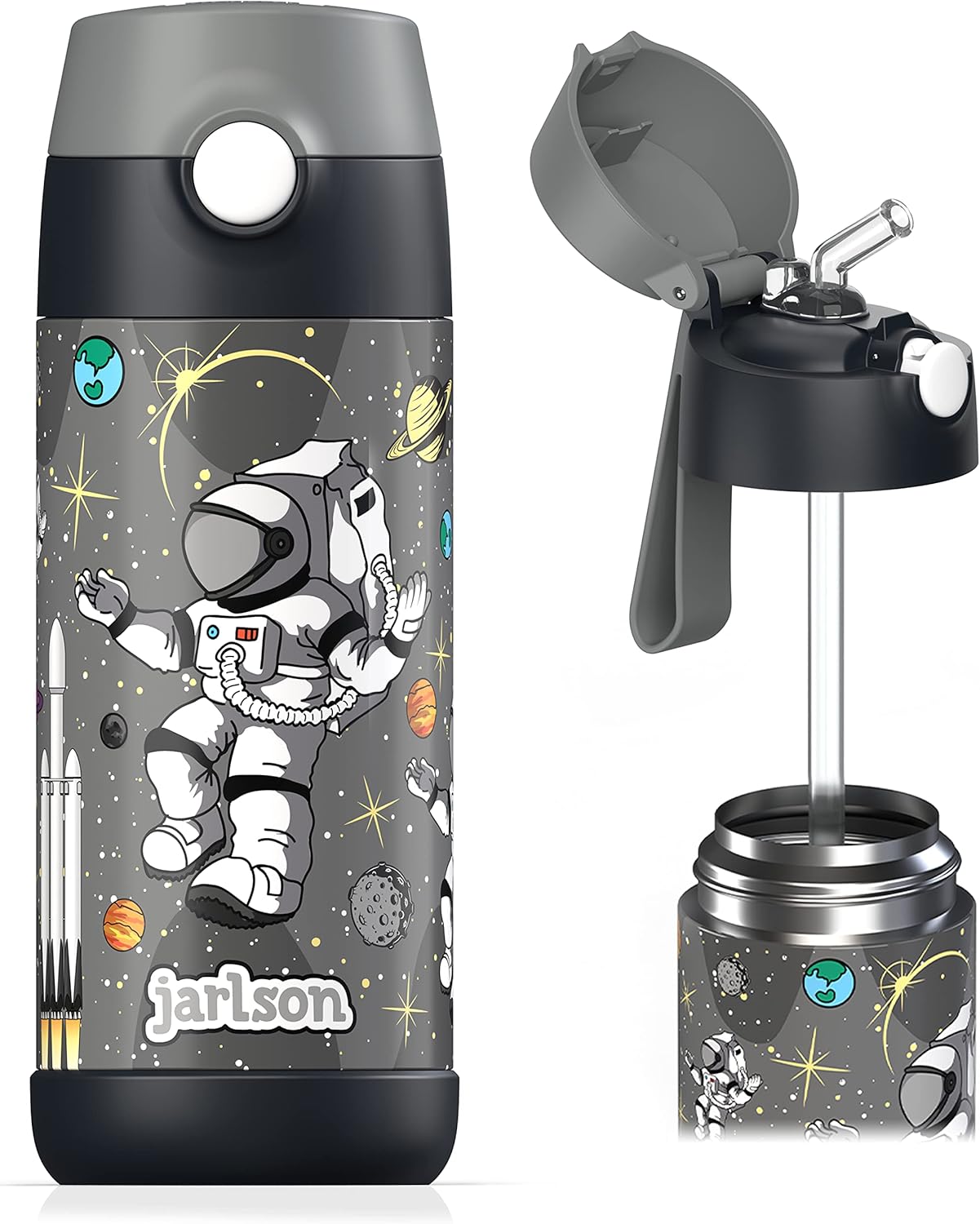 Botella térmica infantil Jarlson con diseño de astronauta