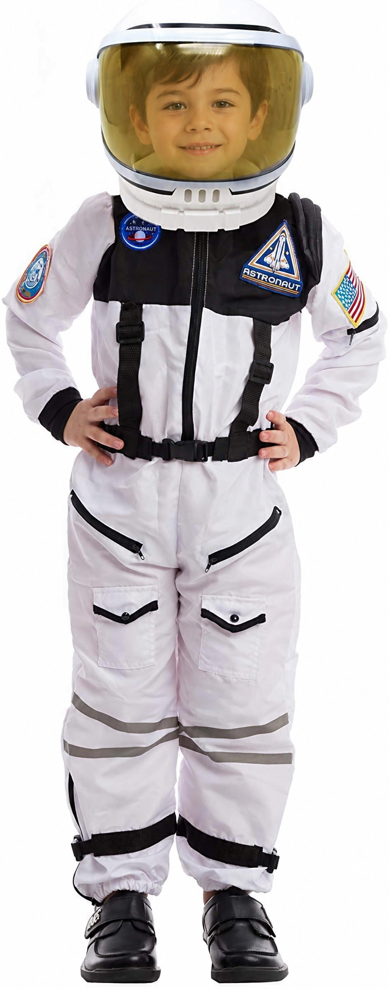 Disfraz infantil de astronauta blanco con casco