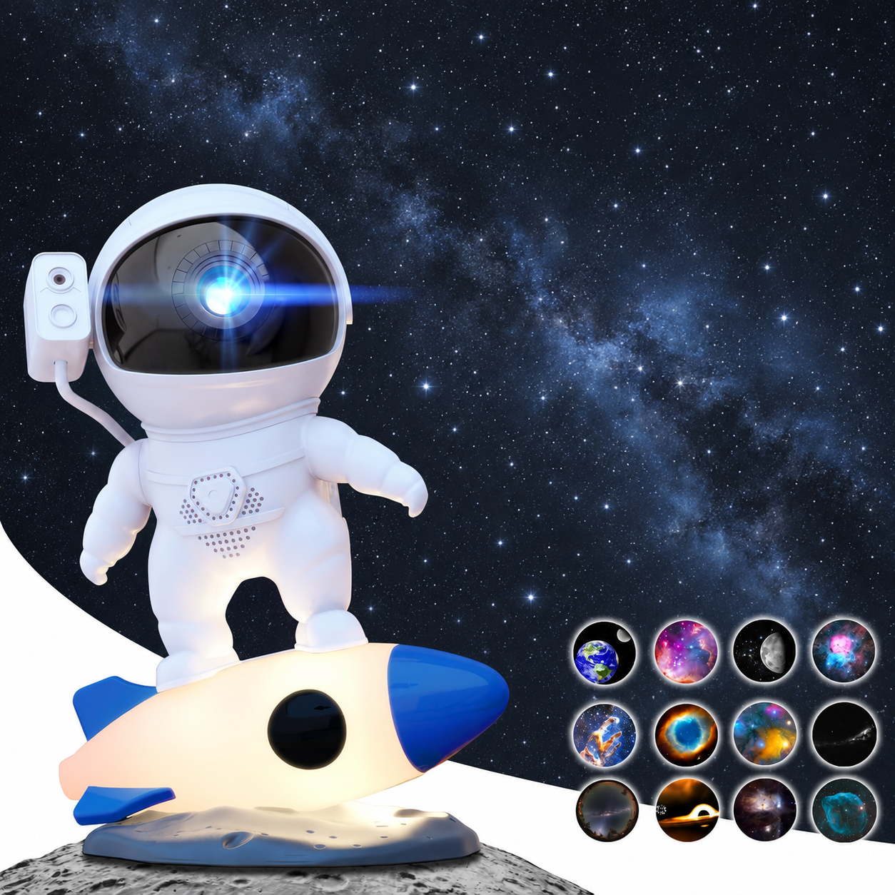 Proyector de planetas con forma de astronauta MERTTURM